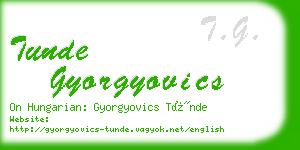 tunde gyorgyovics business card